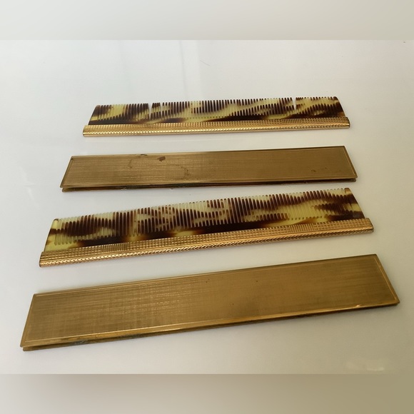 RARE FIND 1970s tortoiseshell comb in brass case - Picture 7 of 9